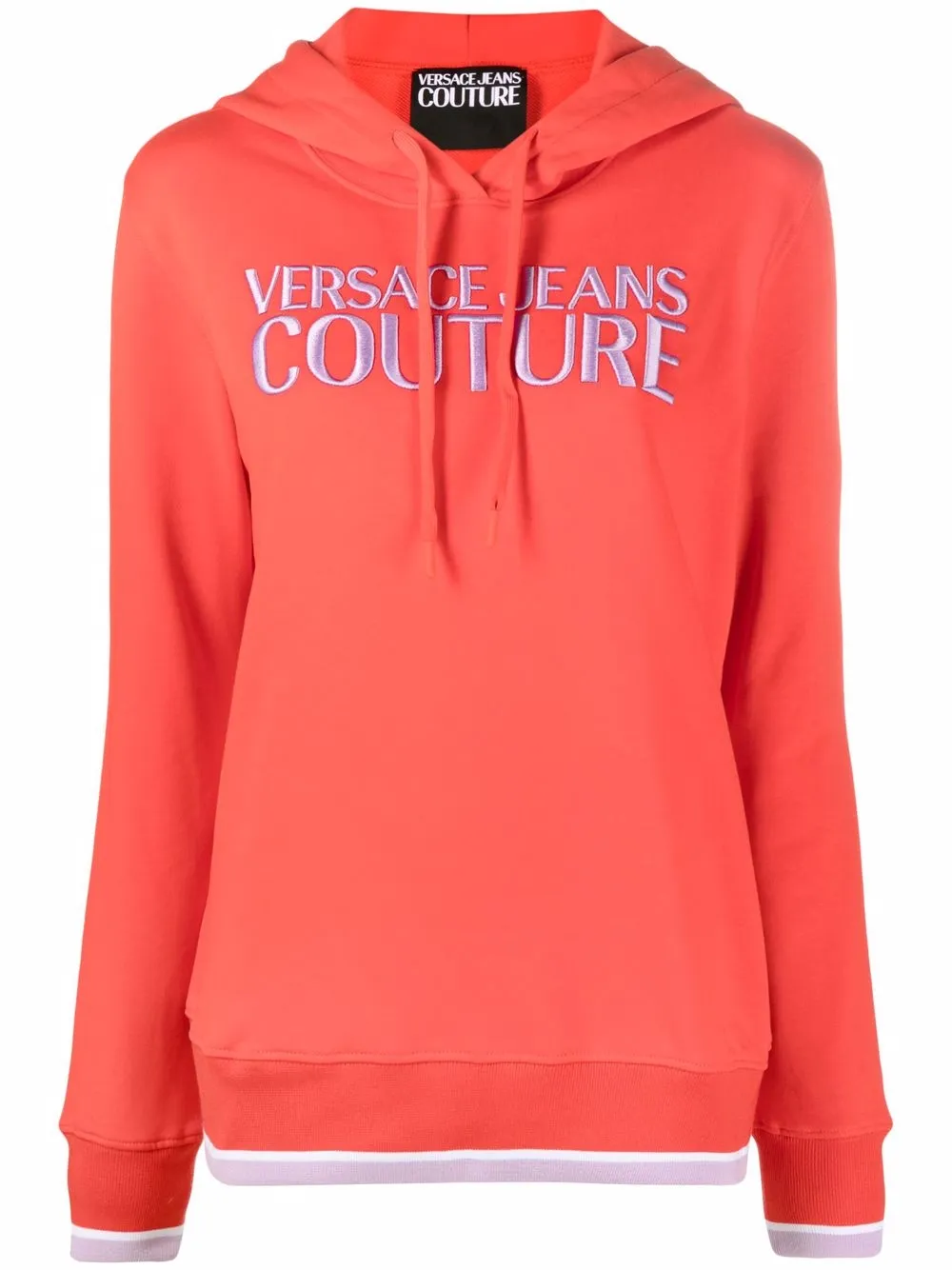

Versace Jeans Couture hoodie con logo bordado - Rojo