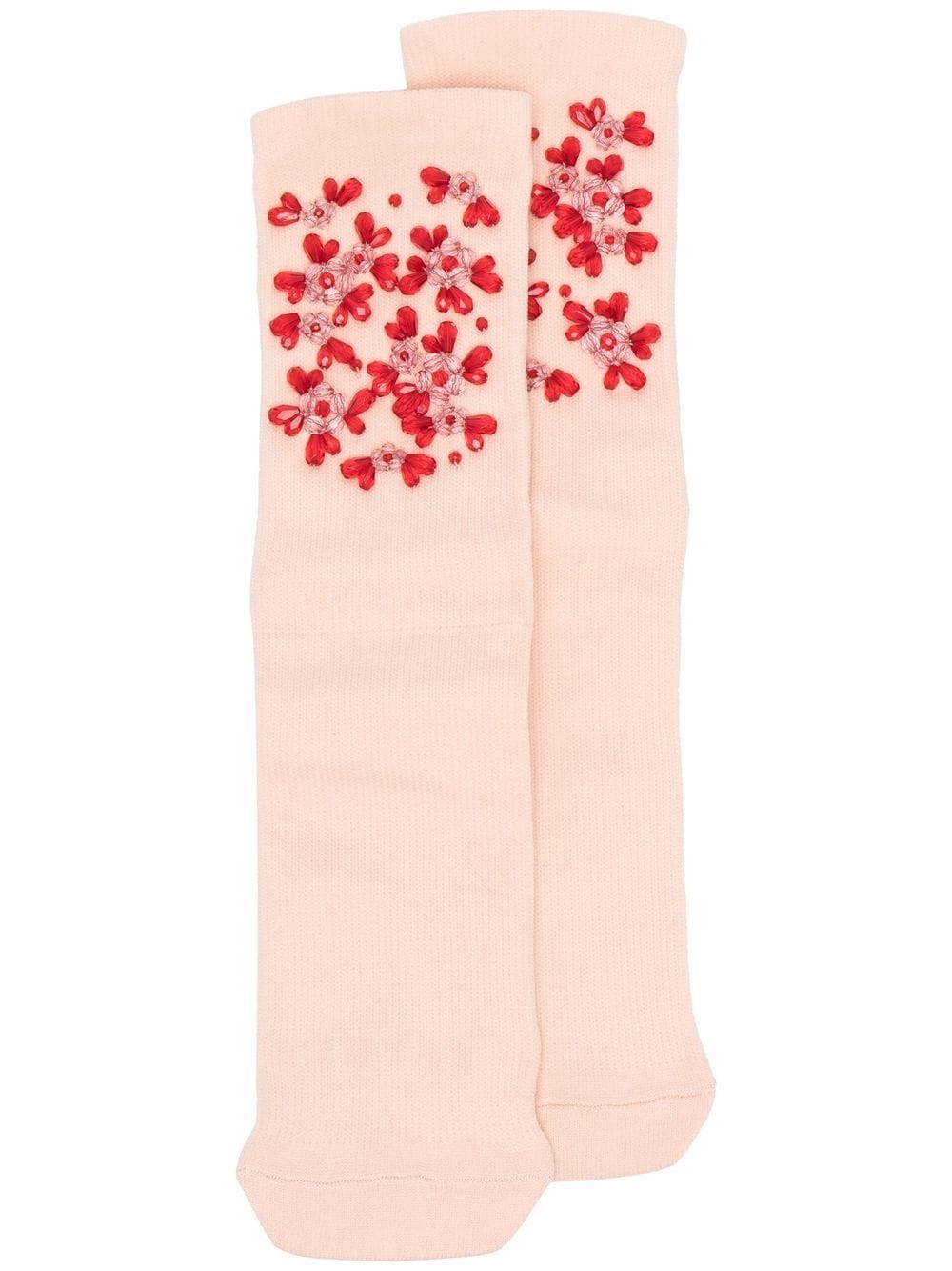 

Simone Rocha calcetines con apliques florales - Neutro