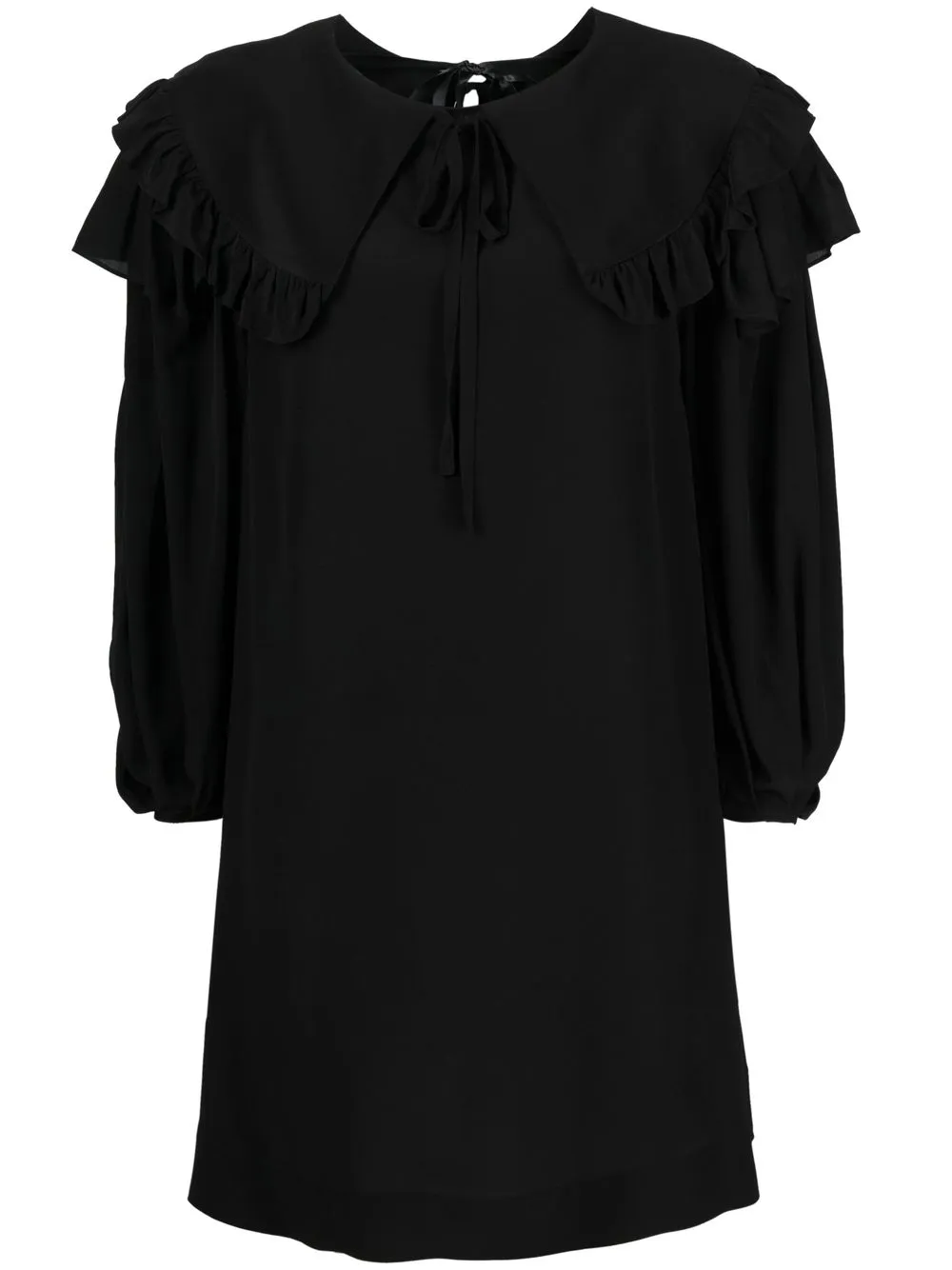 

Simone Rocha ruffle-trimmed silk dress - Black