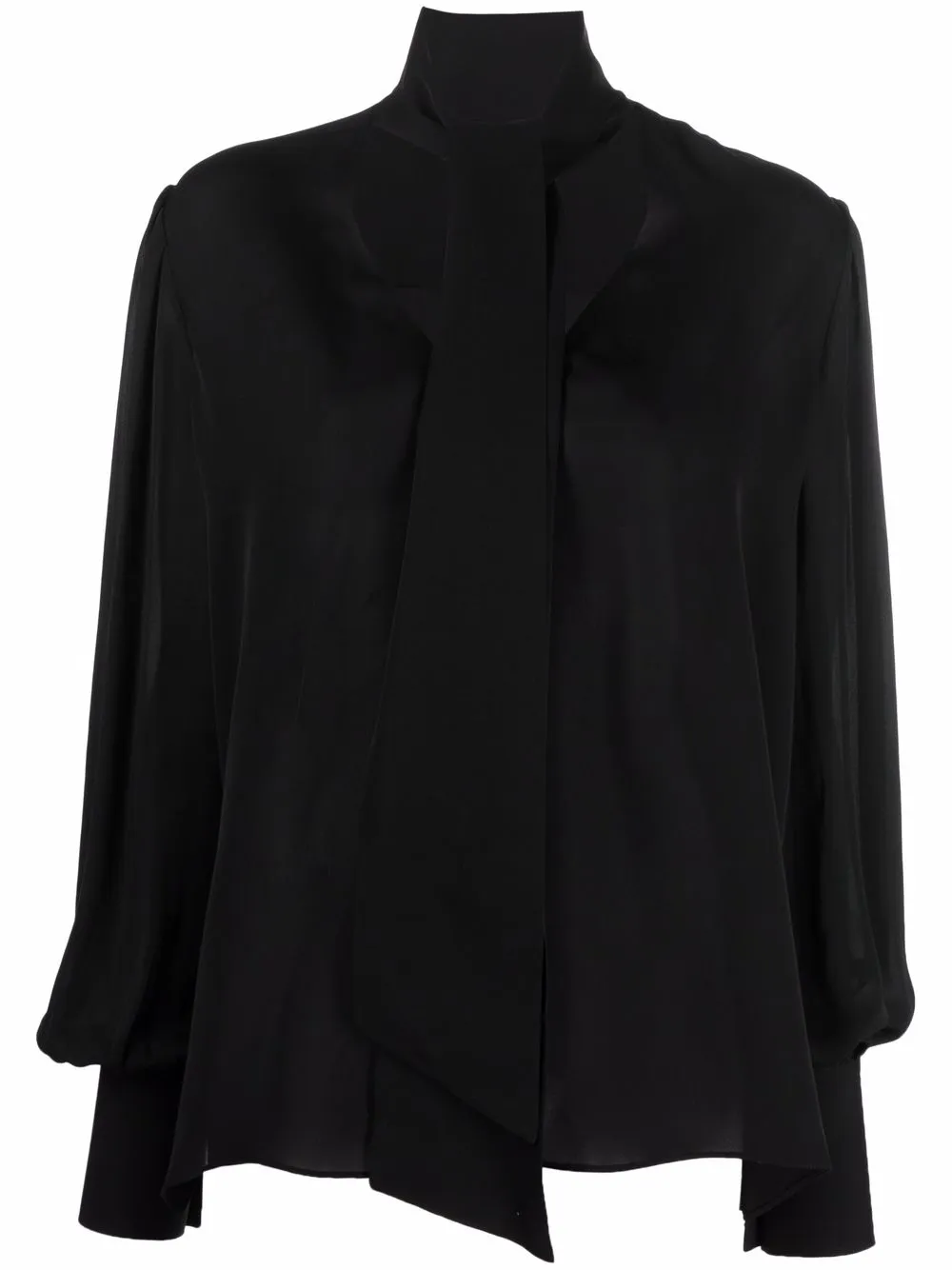 

KHAITE blusa Francisco con lazo en el cuello - Negro