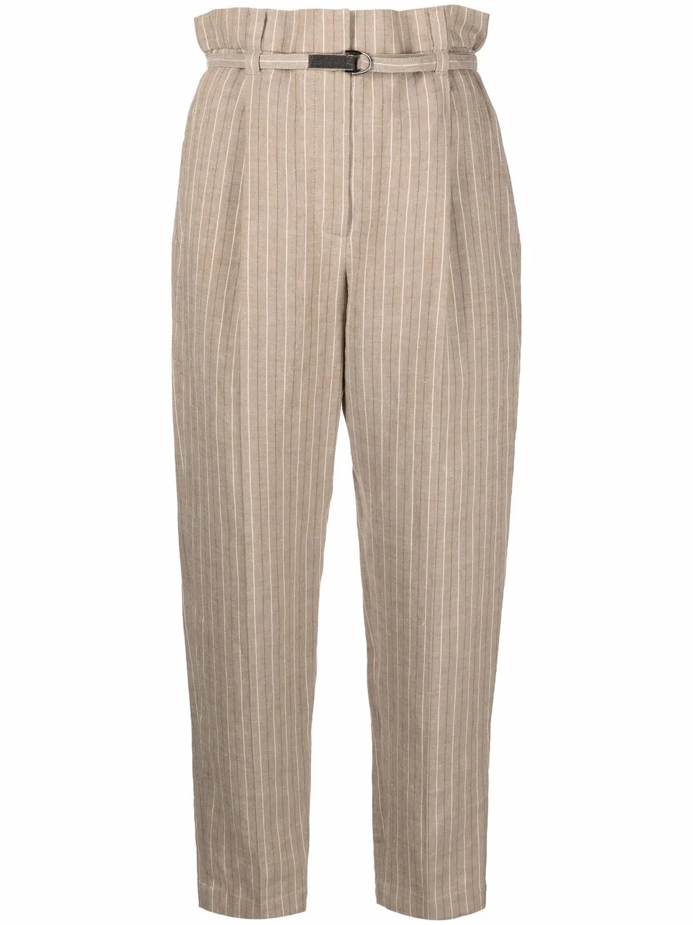 

Brunello Cucinelli pinstripe high-waisted trousers - Neutrals