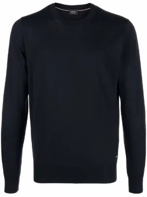 美品 ブリオー二 Brioni シルク混 クルーネック ワッフルニット