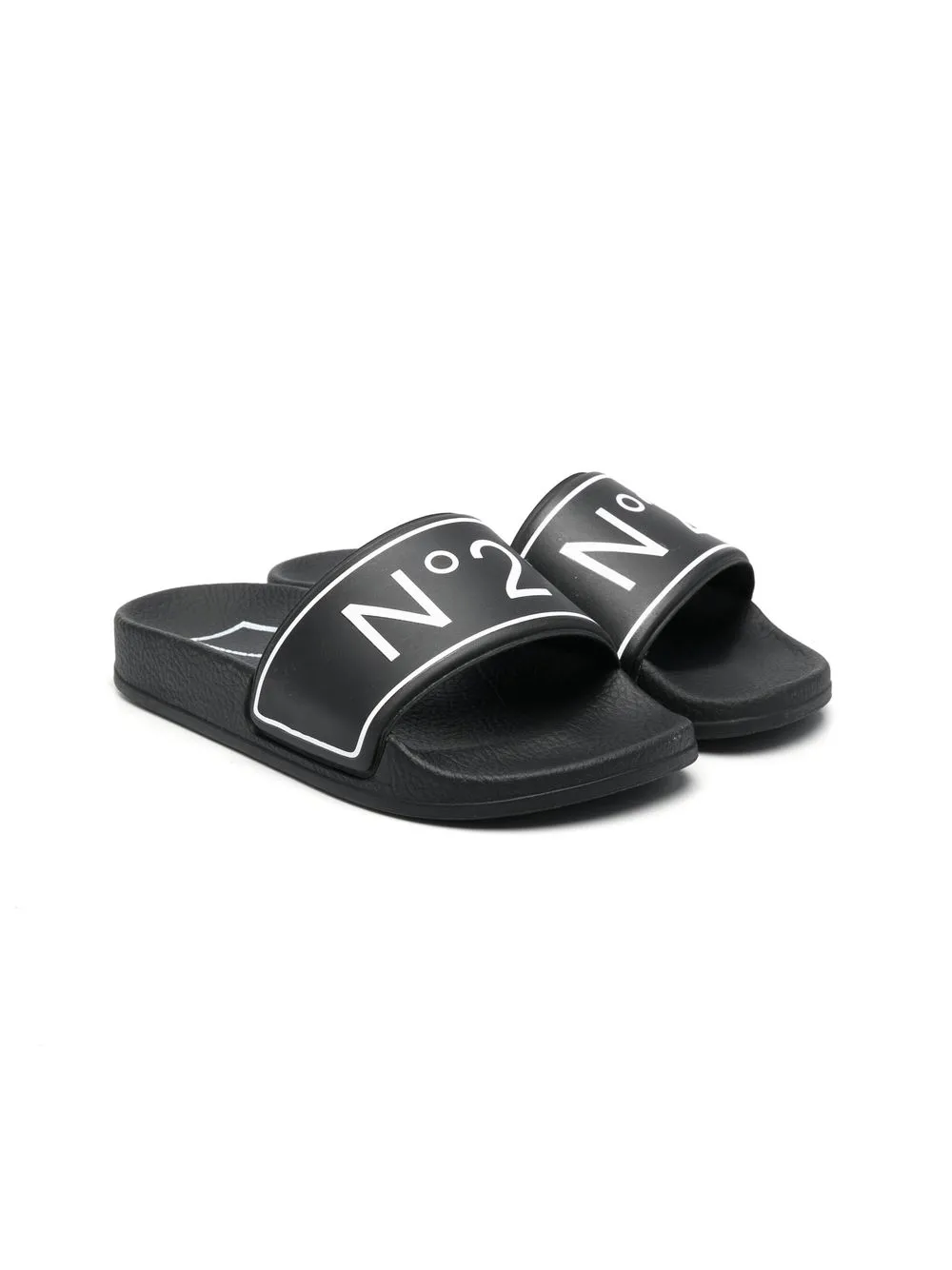 

Nº21 Kids sandalias con logo estampado - Negro