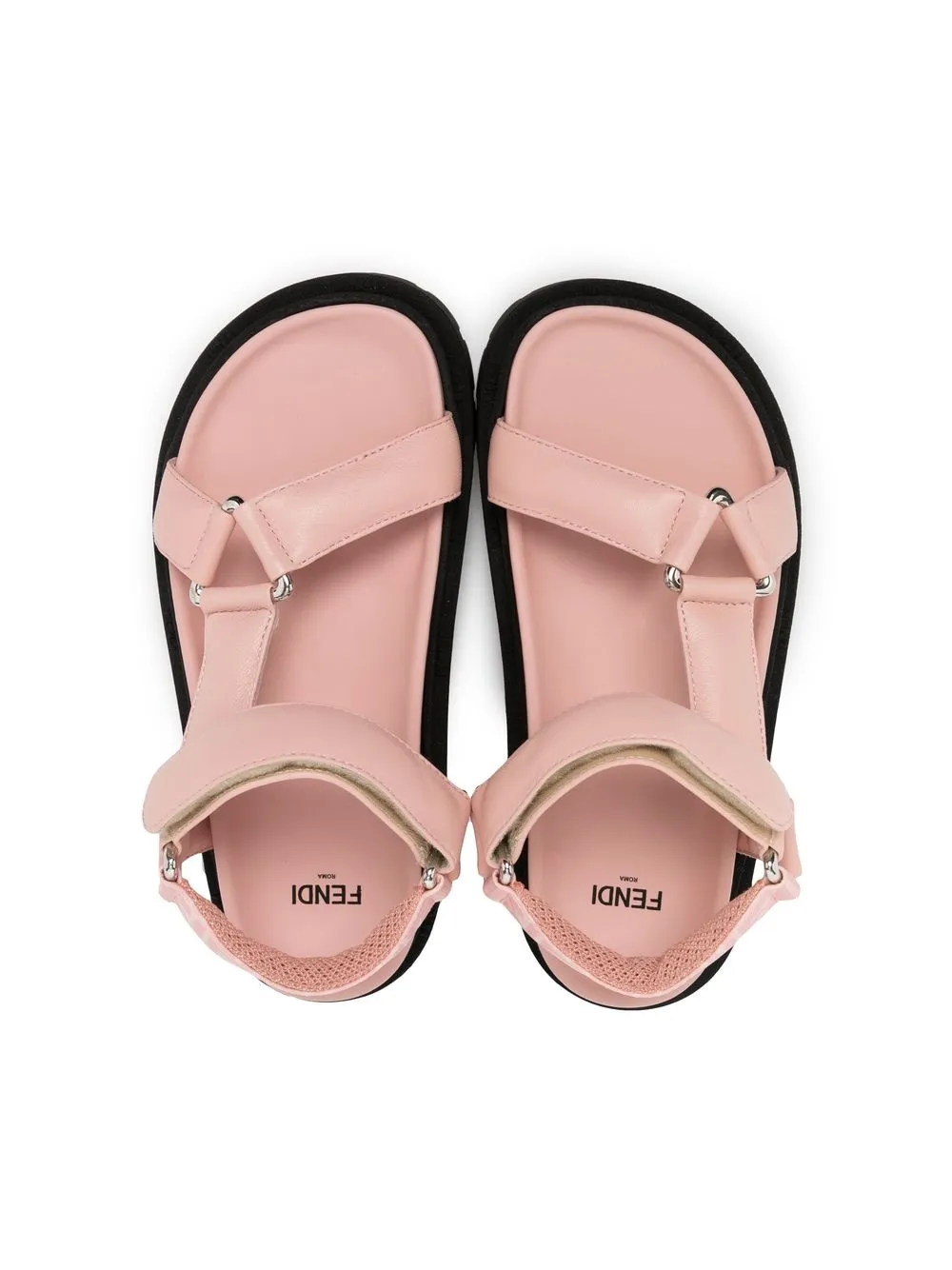 Shop Fendi Touch-strap Fastening Sandals In Pink