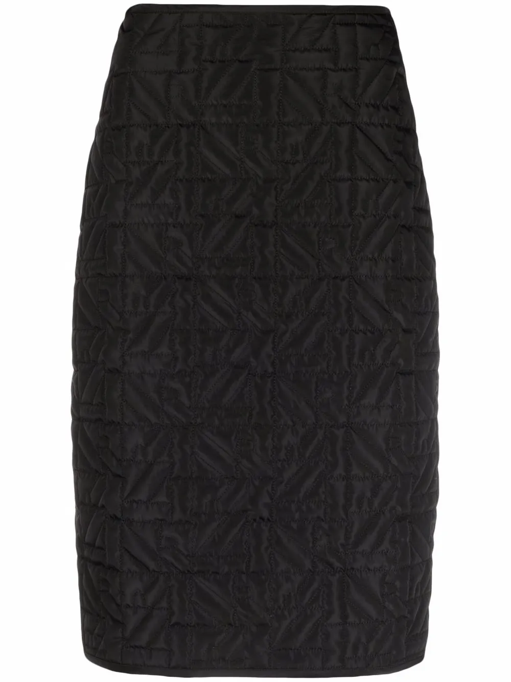 

Nina Ricci quilted knee-length skirt - Black