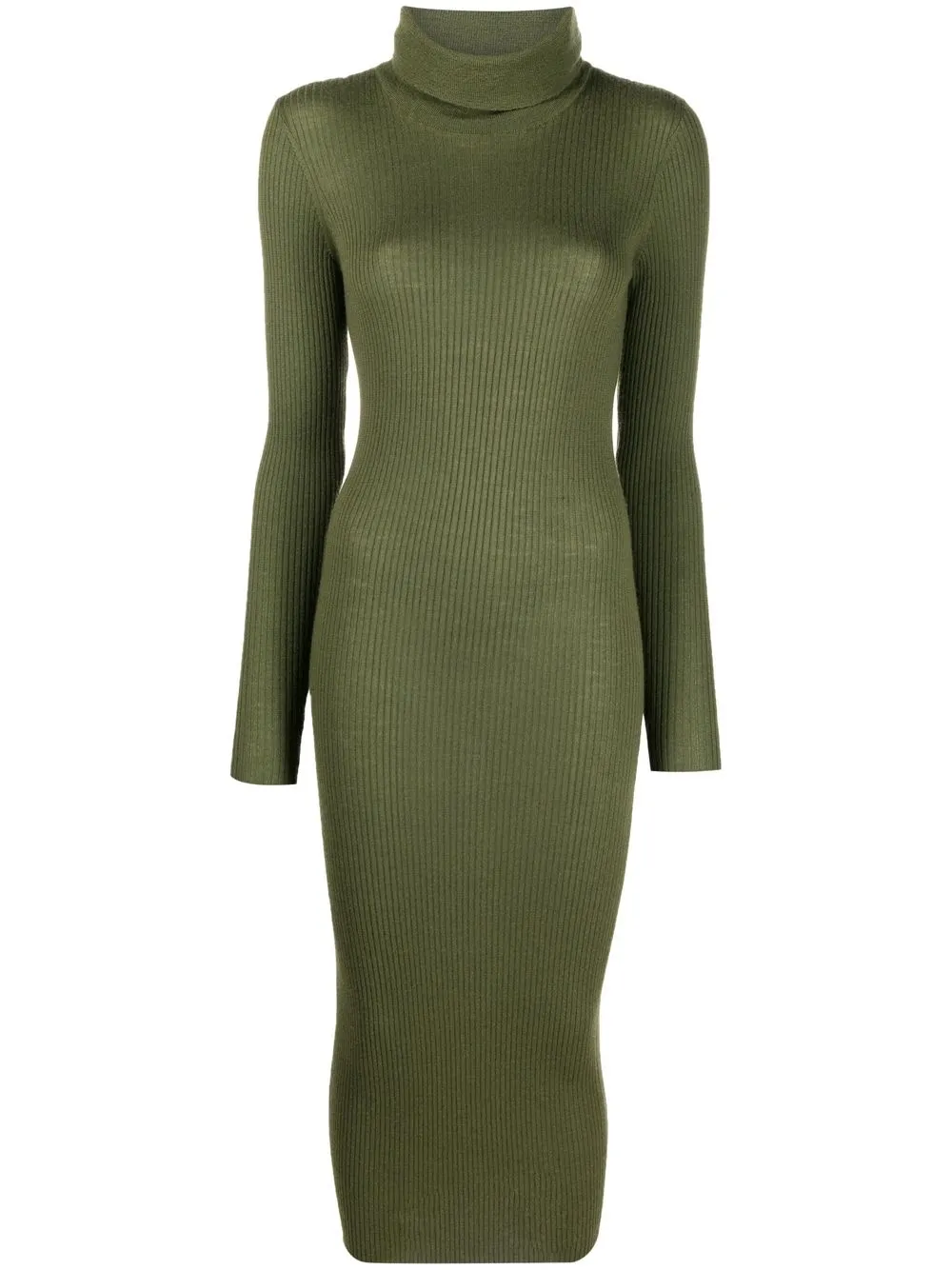 

Nina Ricci vestido tejido con cuello vuelto - Verde