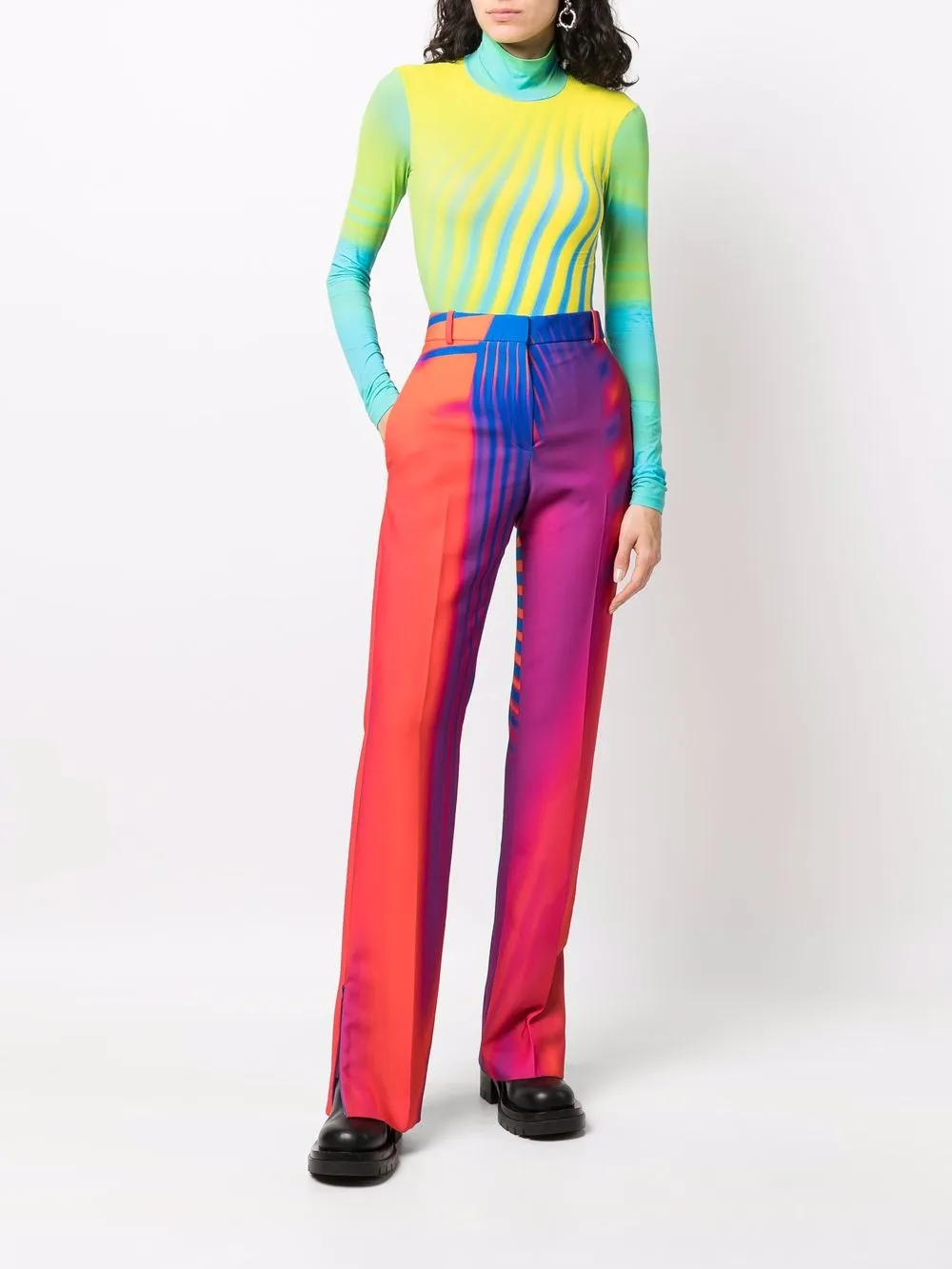 Nina Ricci Broek met abstracte print - Rood