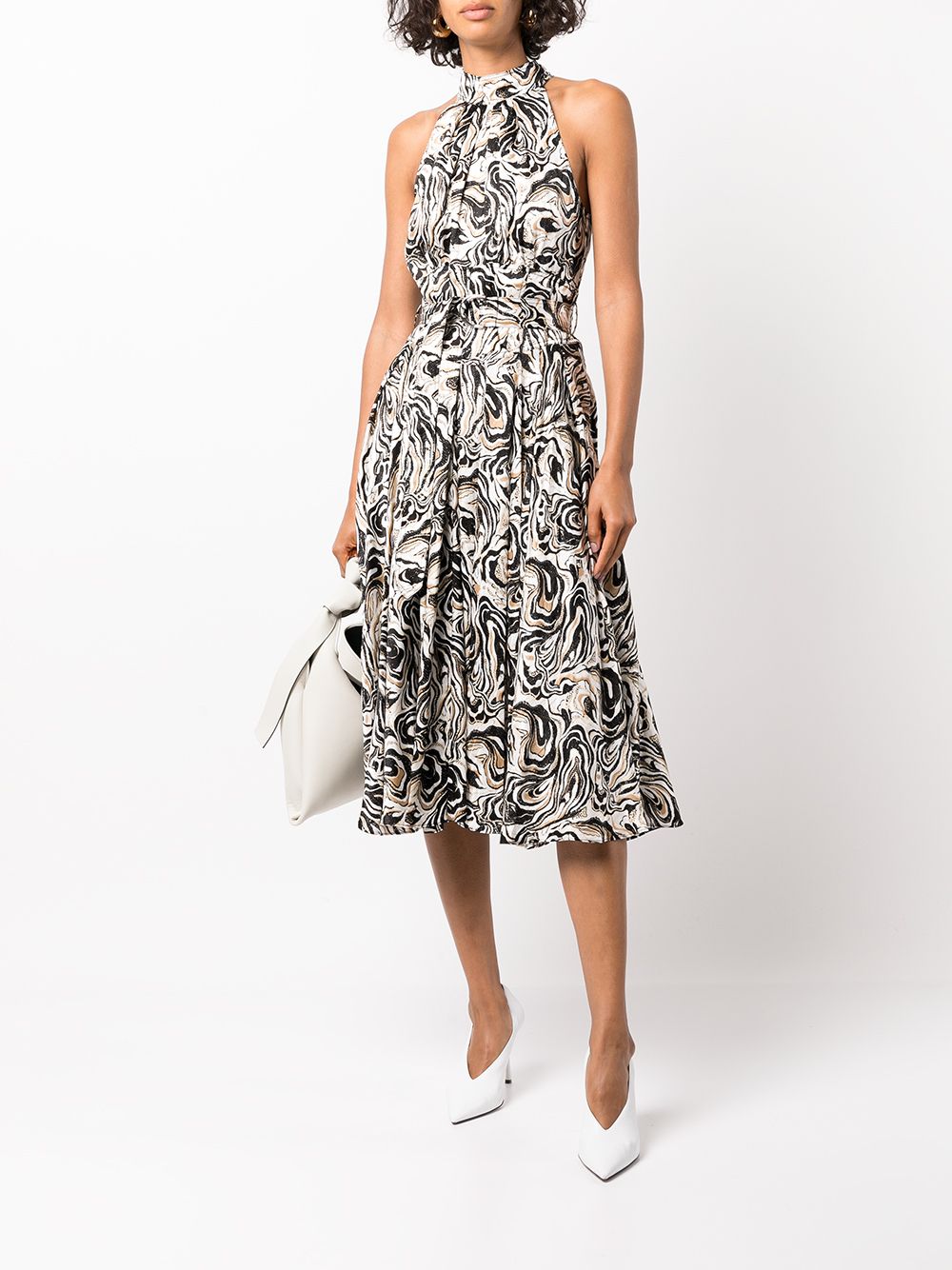 DVF Diane Von Furstenberg Nicola marble-print Dress - Farfetch