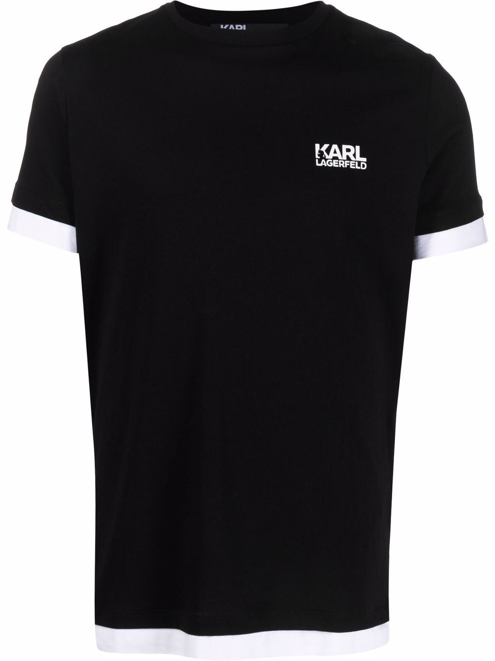 

Karl Lagerfeld playera con logo estampado en el pecho - Negro