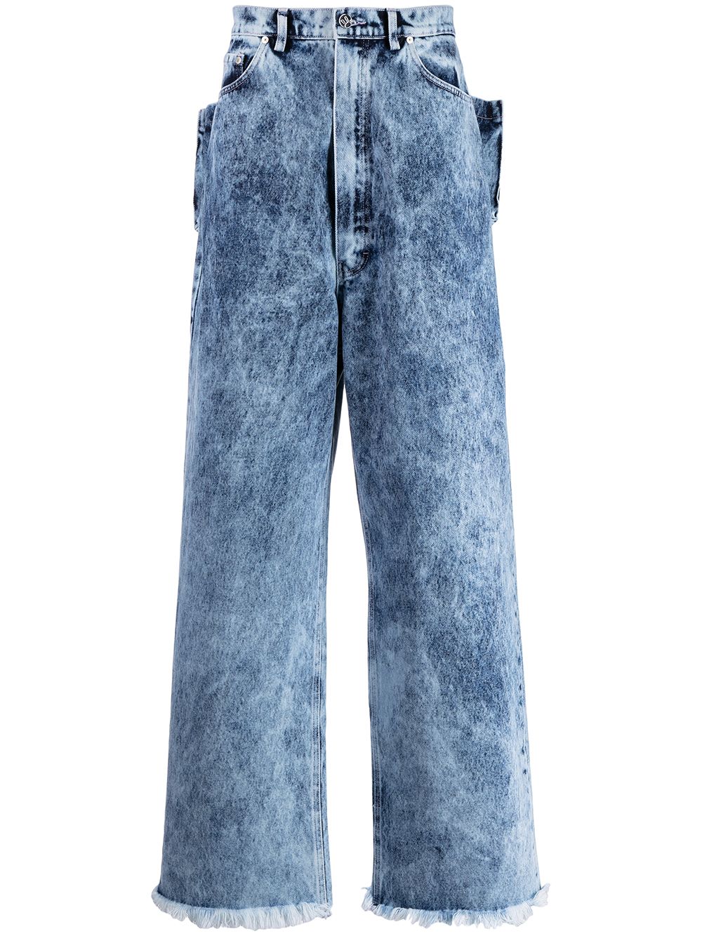 

Natasha Zinko acid wash storage-box jeans - Blue