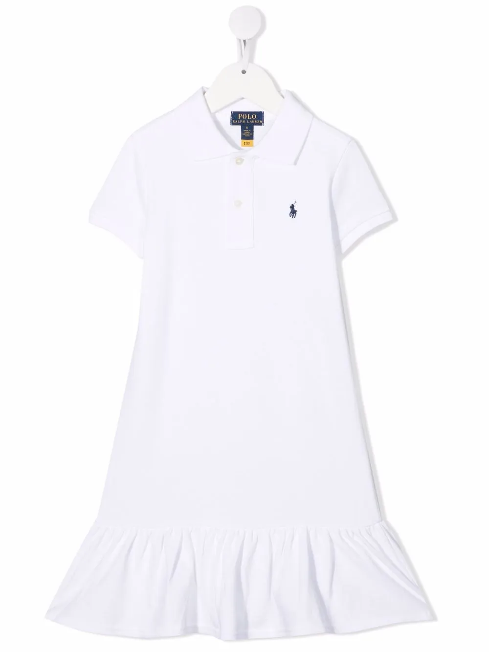 

Ralph Lauren Kids vestido Polo Pony estilo camisero - Blanco