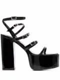 Paris Texas strappy 135mm platform sandals - Black
