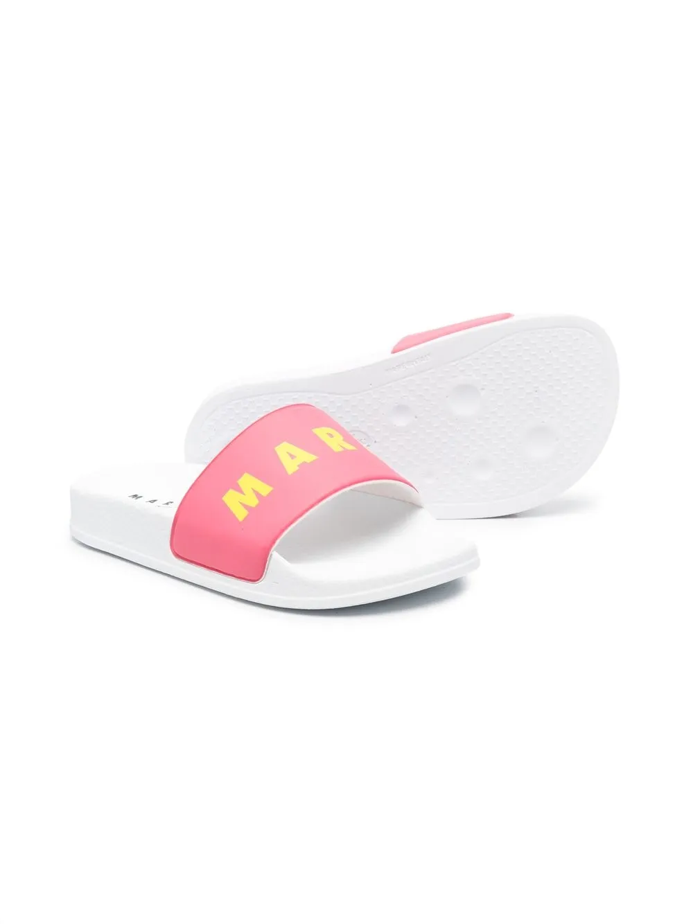 Marni Kids Slippers met logoprint - Roze