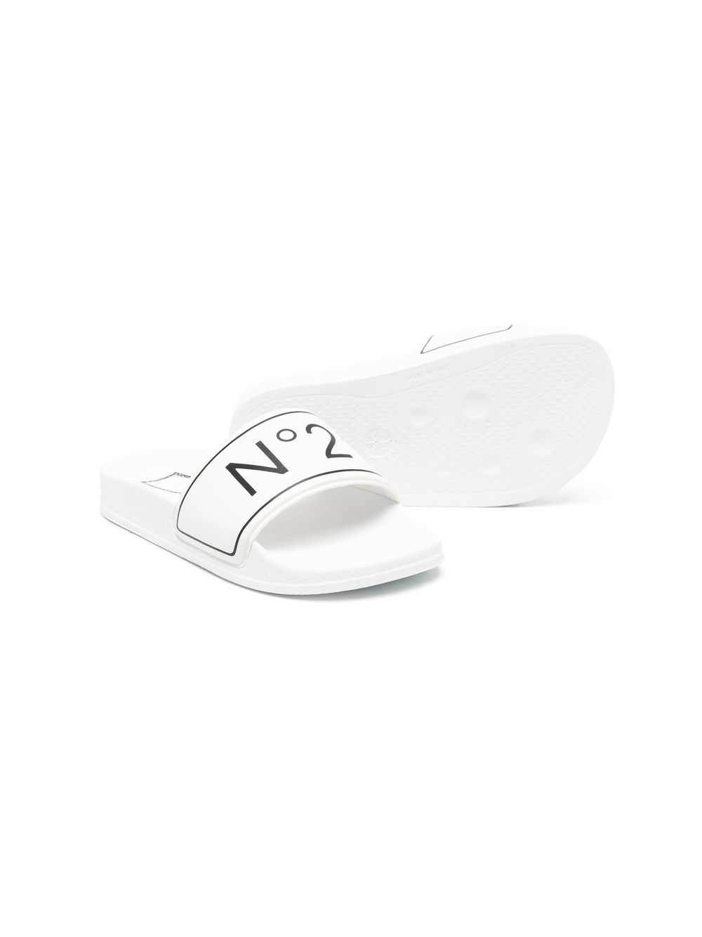 Nº21 Kids Slippers met logoprint - Wit