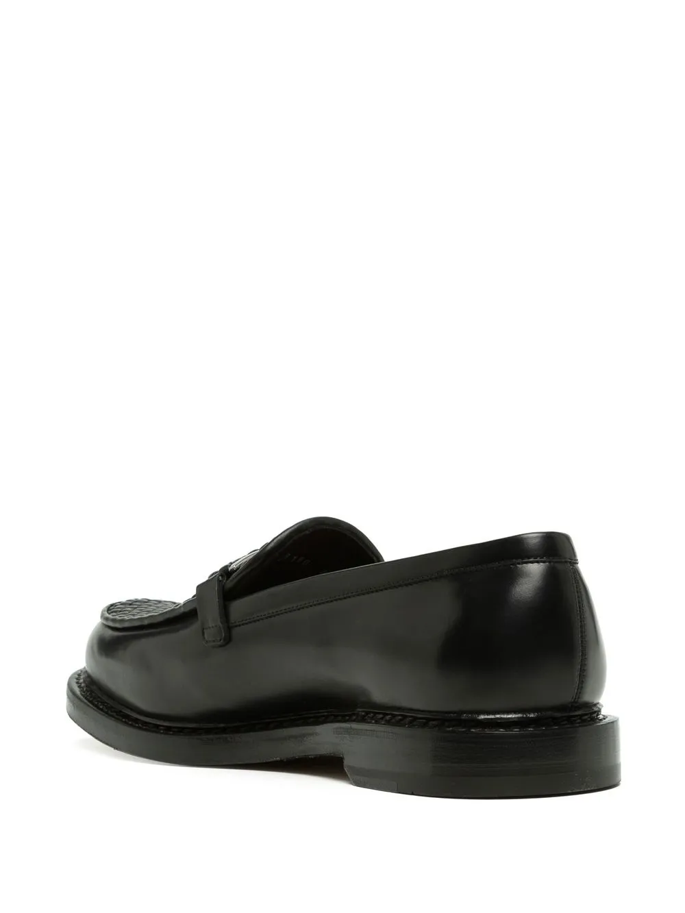 Ferragamo Gancini-plaque Leather Loafers In Black