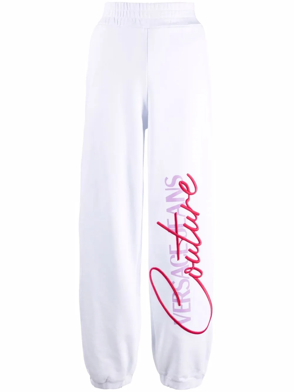 

Versace Jeans Couture pantalones con logo bordado - Blanco