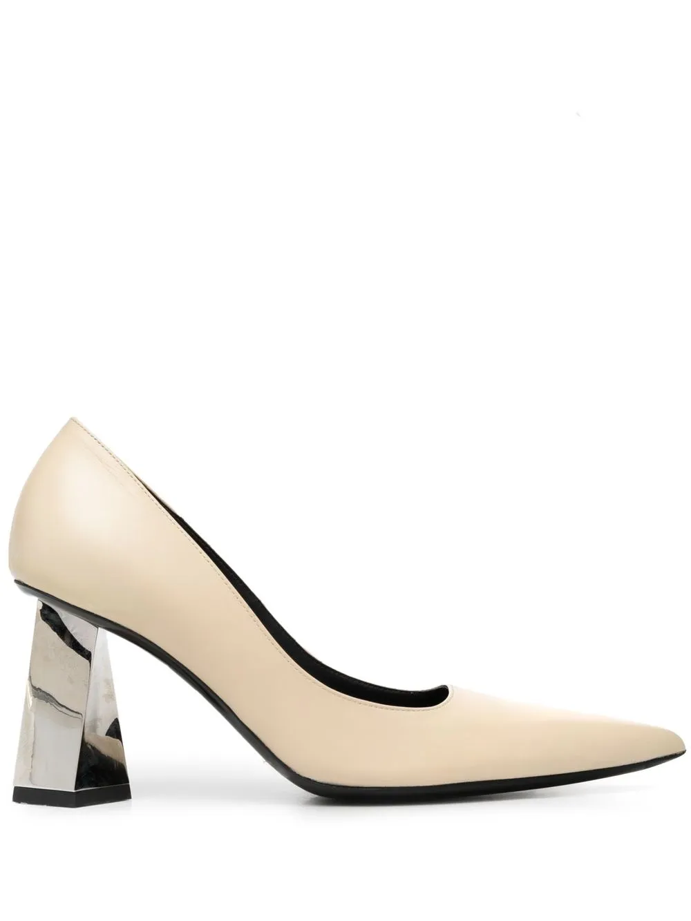 

Peter Do leather 80mm sculpted heel pumps - Neutrals