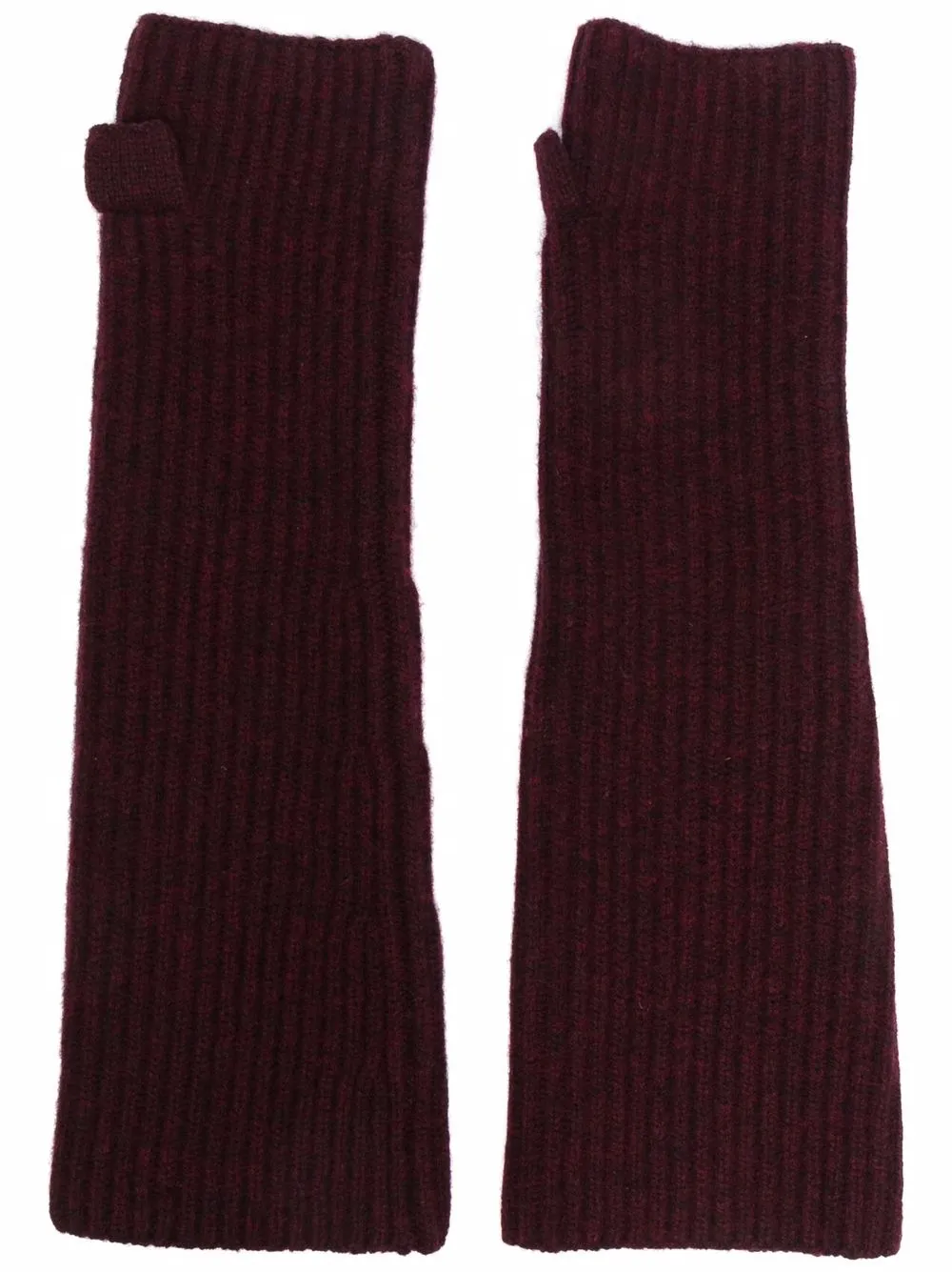 

Nina Ricci ribbed wool mittens - Red