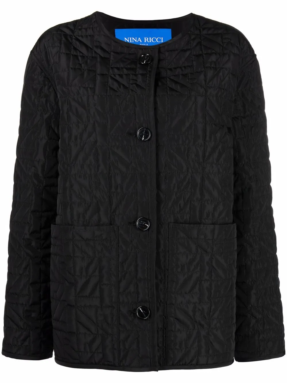 

Nina Ricci chamarra boxy capitonada - Negro