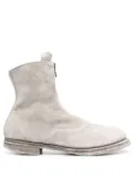 Guidi front-zip ankle boots - Grey