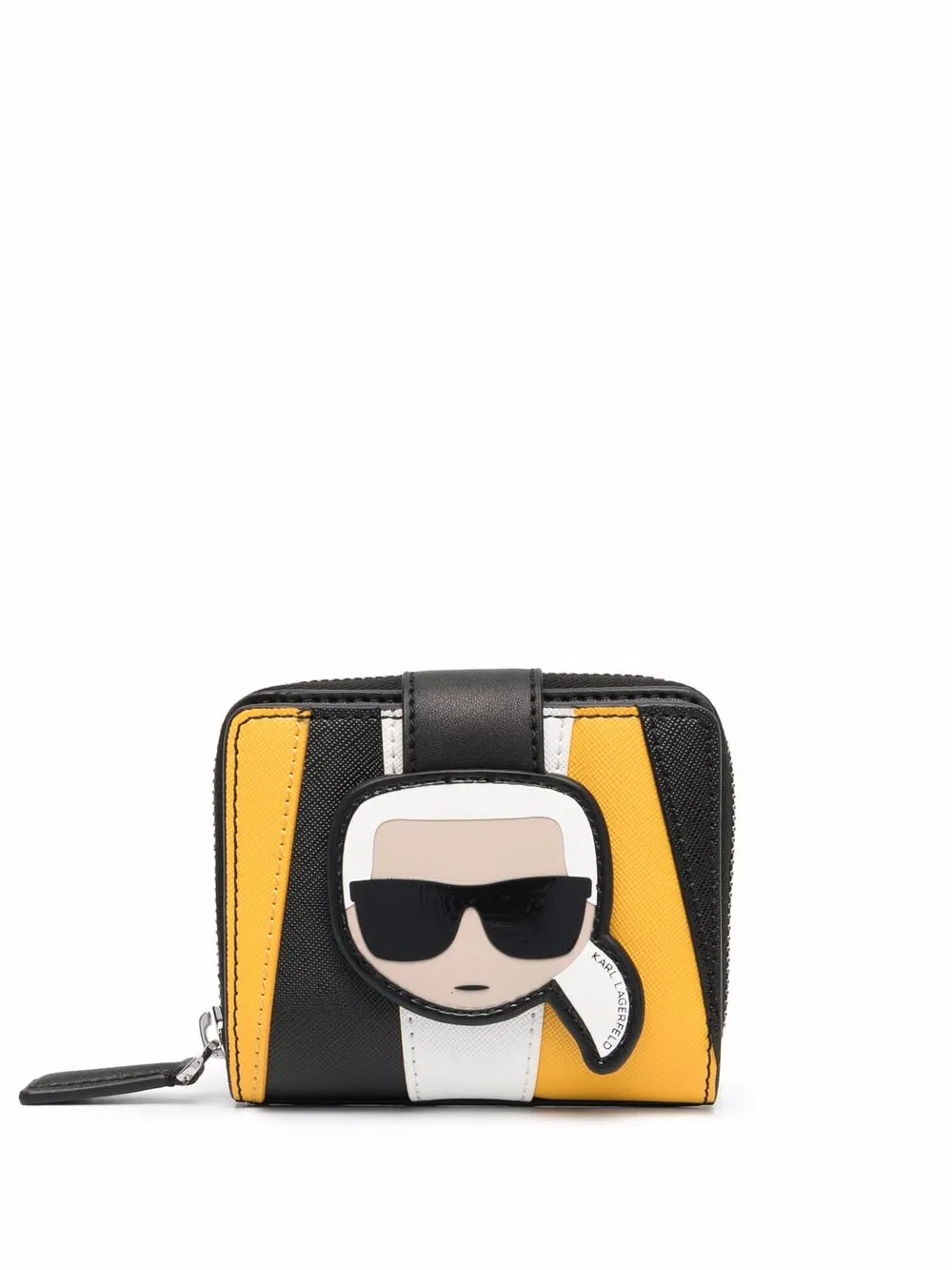 logo-patch zip-up wallet