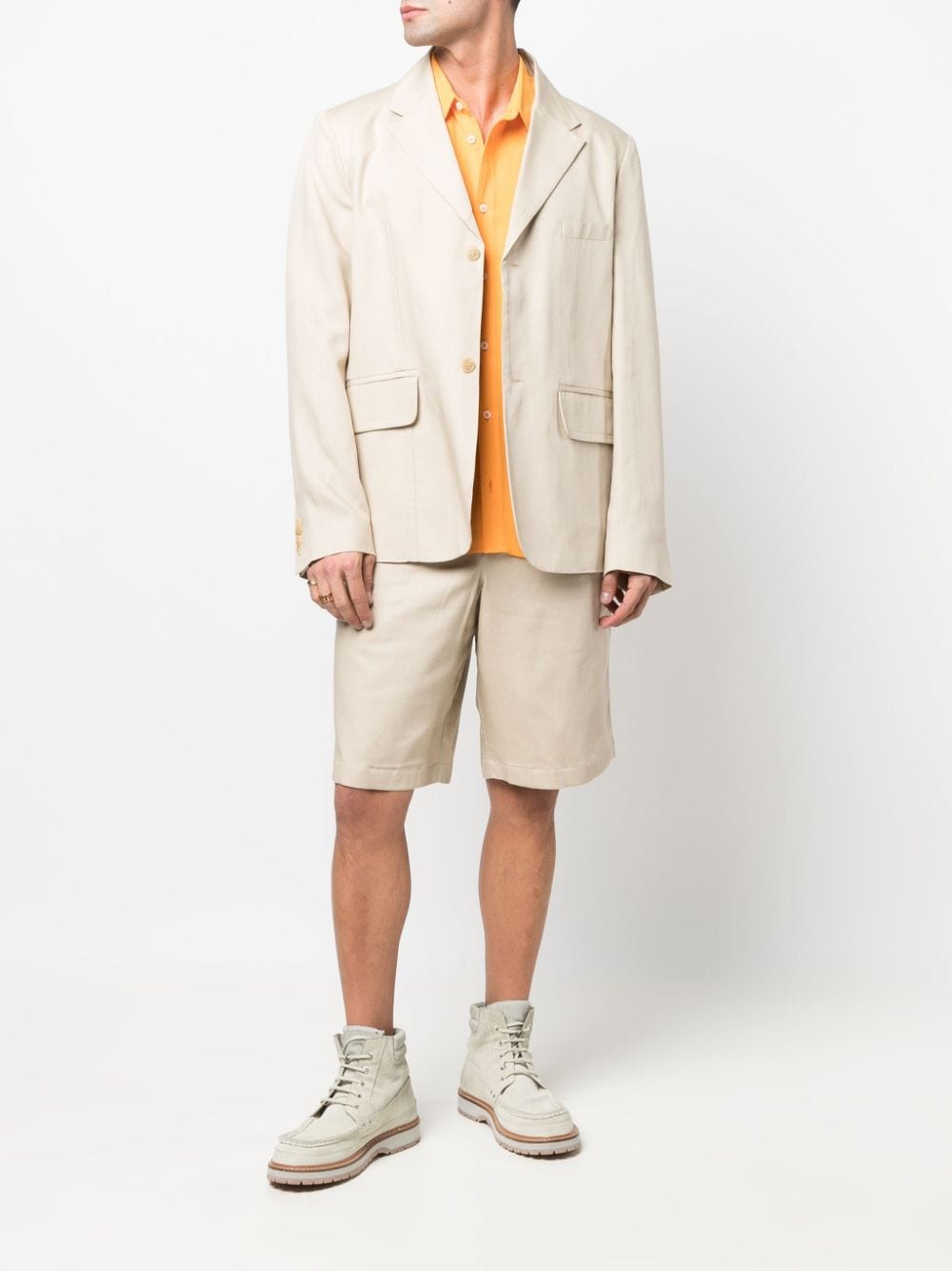 Jacquemus Blazer met enkele rij knopen - Beige