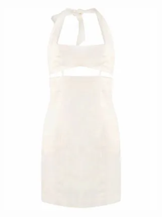 jacquemus white halter dress cut-out | Neutrals Bodycon Fit