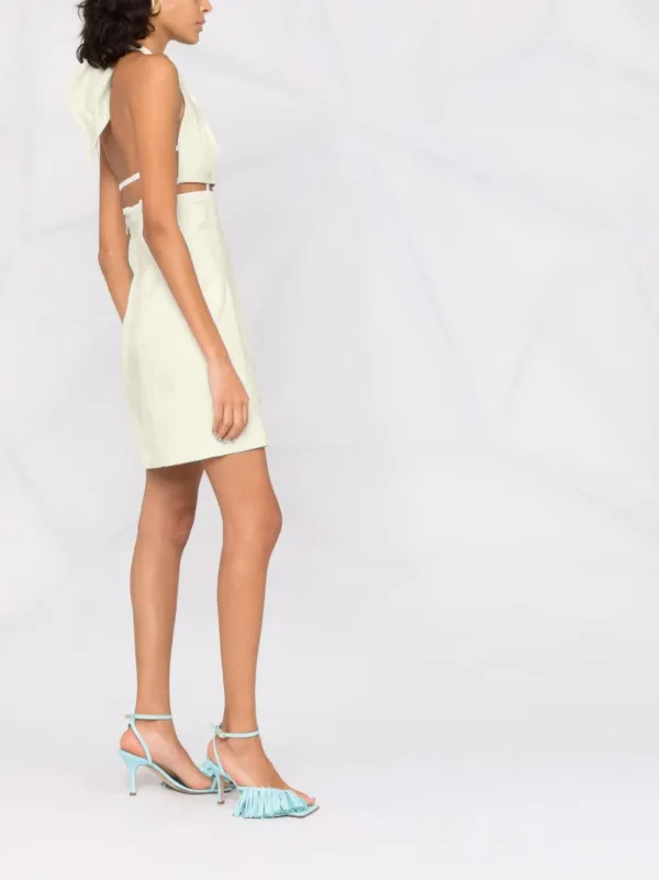 Jacquemus cut-out Halter Dress | Neutrals | FARFETCH
