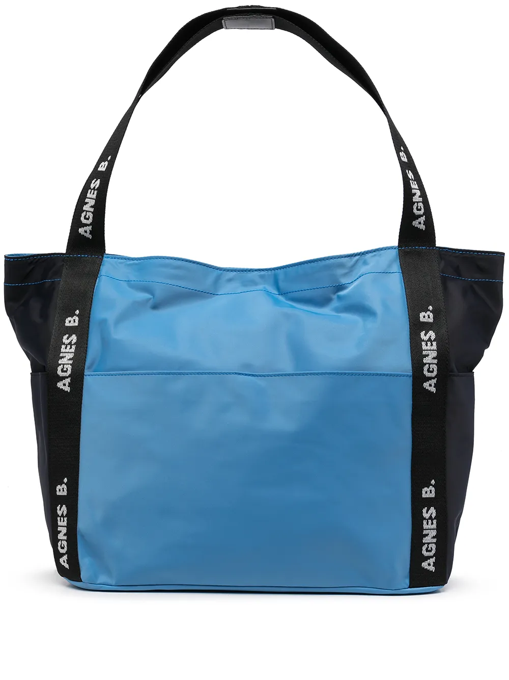 

agnès b. bolsa de hombro con logo en las correas - Azul