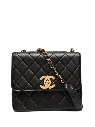 Chanel Pre-owned 1995 Jumbo Square Classic Flap Shoulder Bag - Black