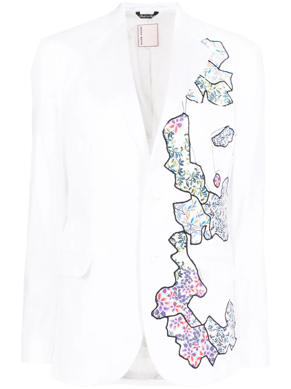 Antonio Marras blazer con botones y diseño patchwork floral - Blanco