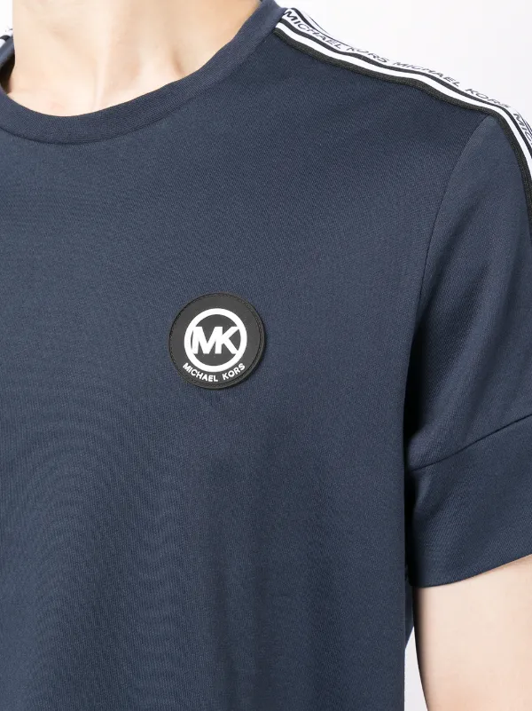 Michael Kors logo print short sleeved T shirt Blue FARFETCH AE