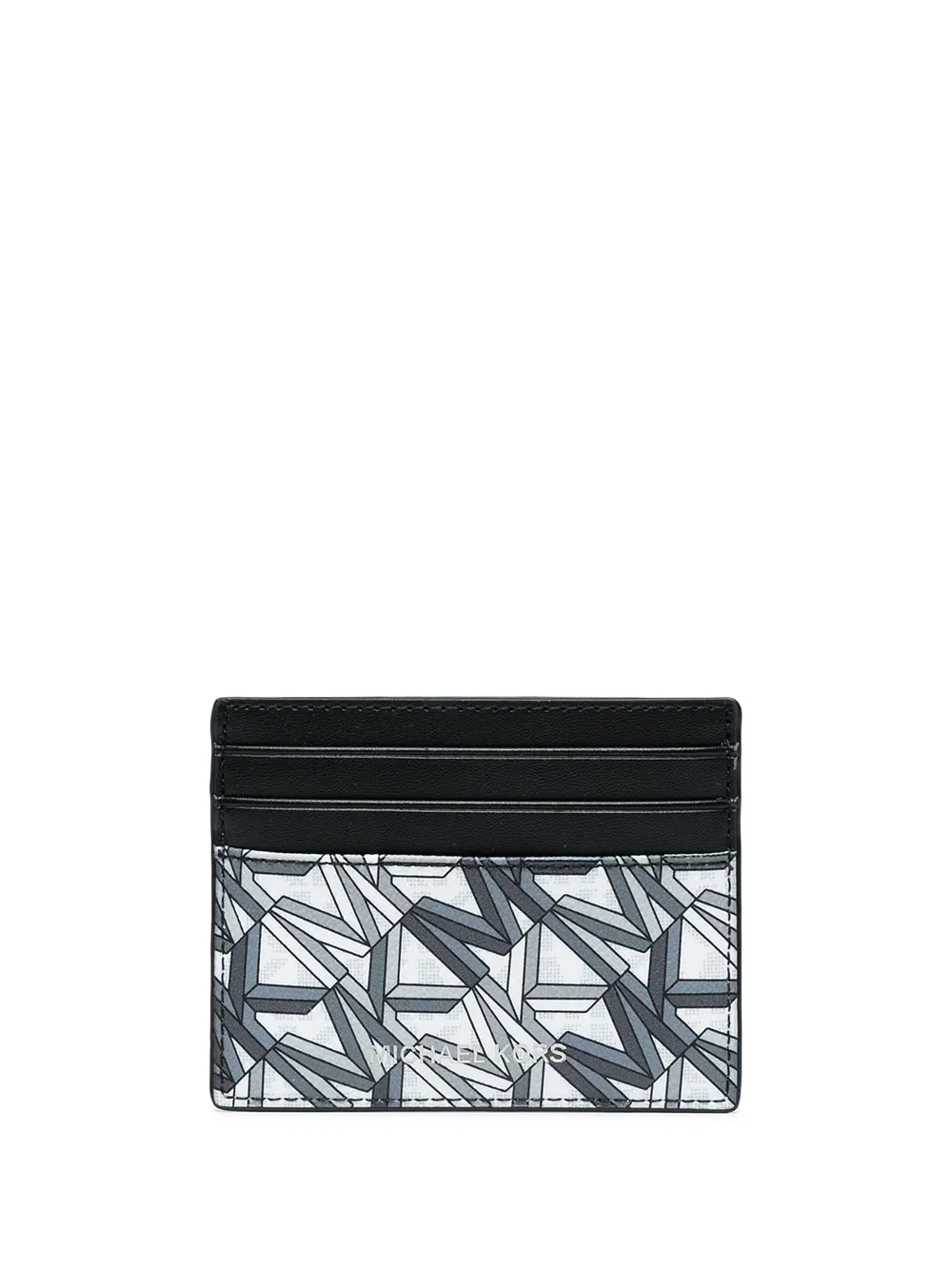 monogram-print leather cardholder