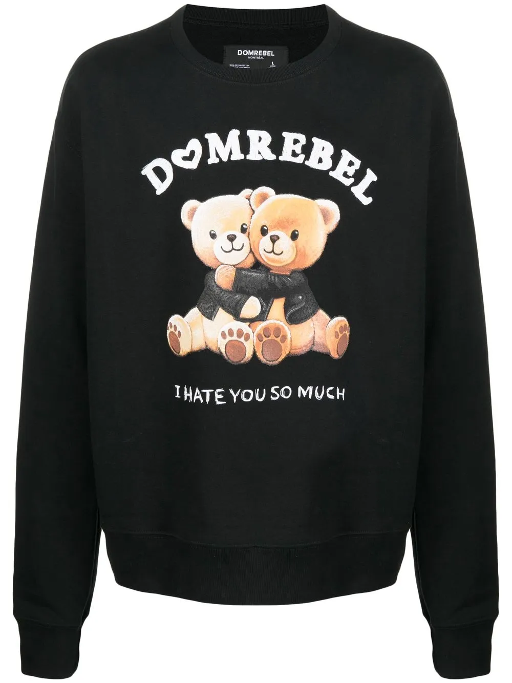 

DOMREBEL sudadera Besties de manga larga - Negro