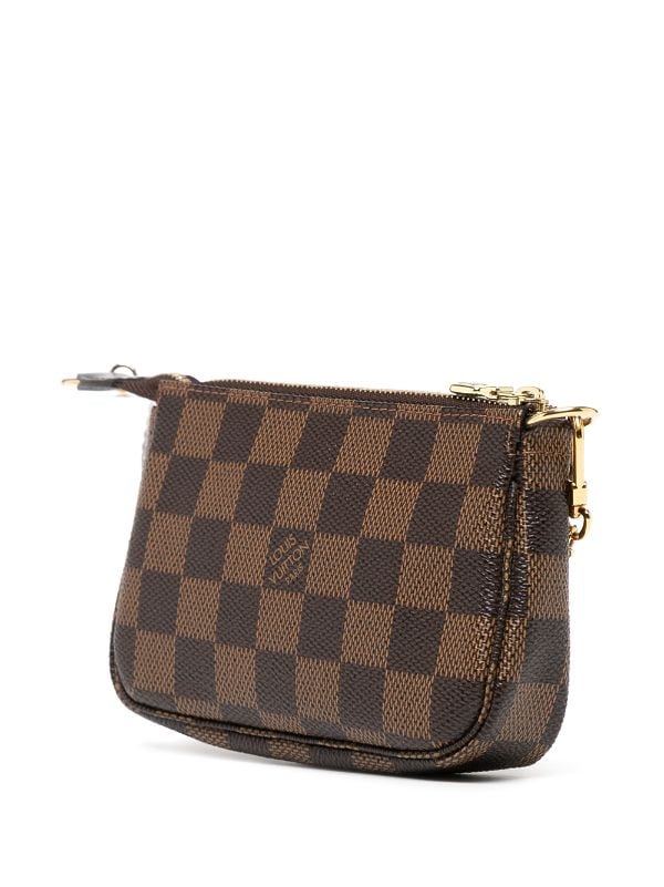 Louis Vuitton 2008 Pre-owned Mini Monogram Trunk Label Pochette Accessoires Handbag - Brown