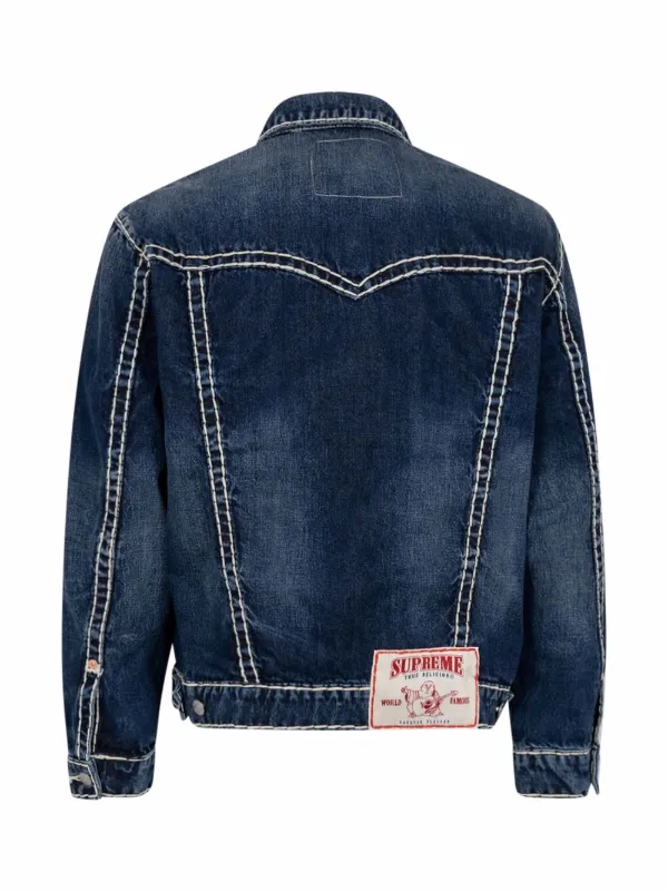 Louis Vuitton x Supreme Denim Jean Jacket, Men's Fashion, Coats