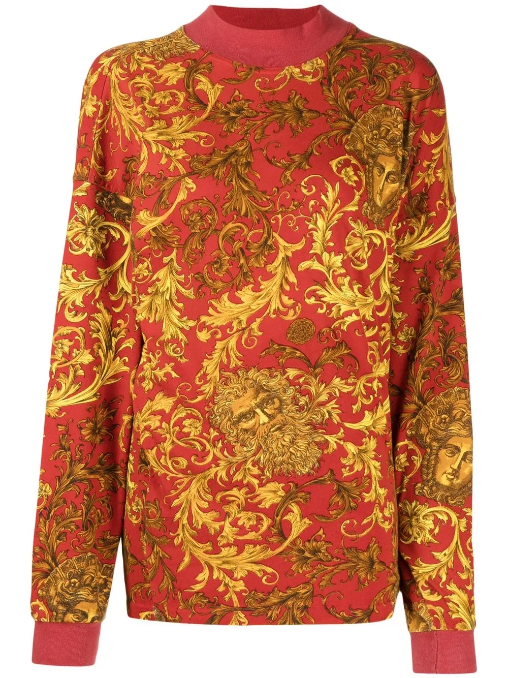 

Versace Pre-Owned sudadera con estampado barroco 1990 - Rojo