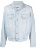 MSGM logo patch denim jacket - Blue