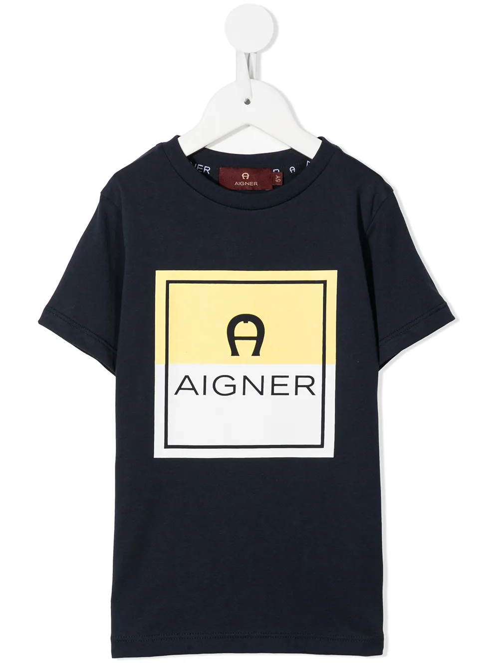 

Aigner Kids playera con logo estampado - Azul