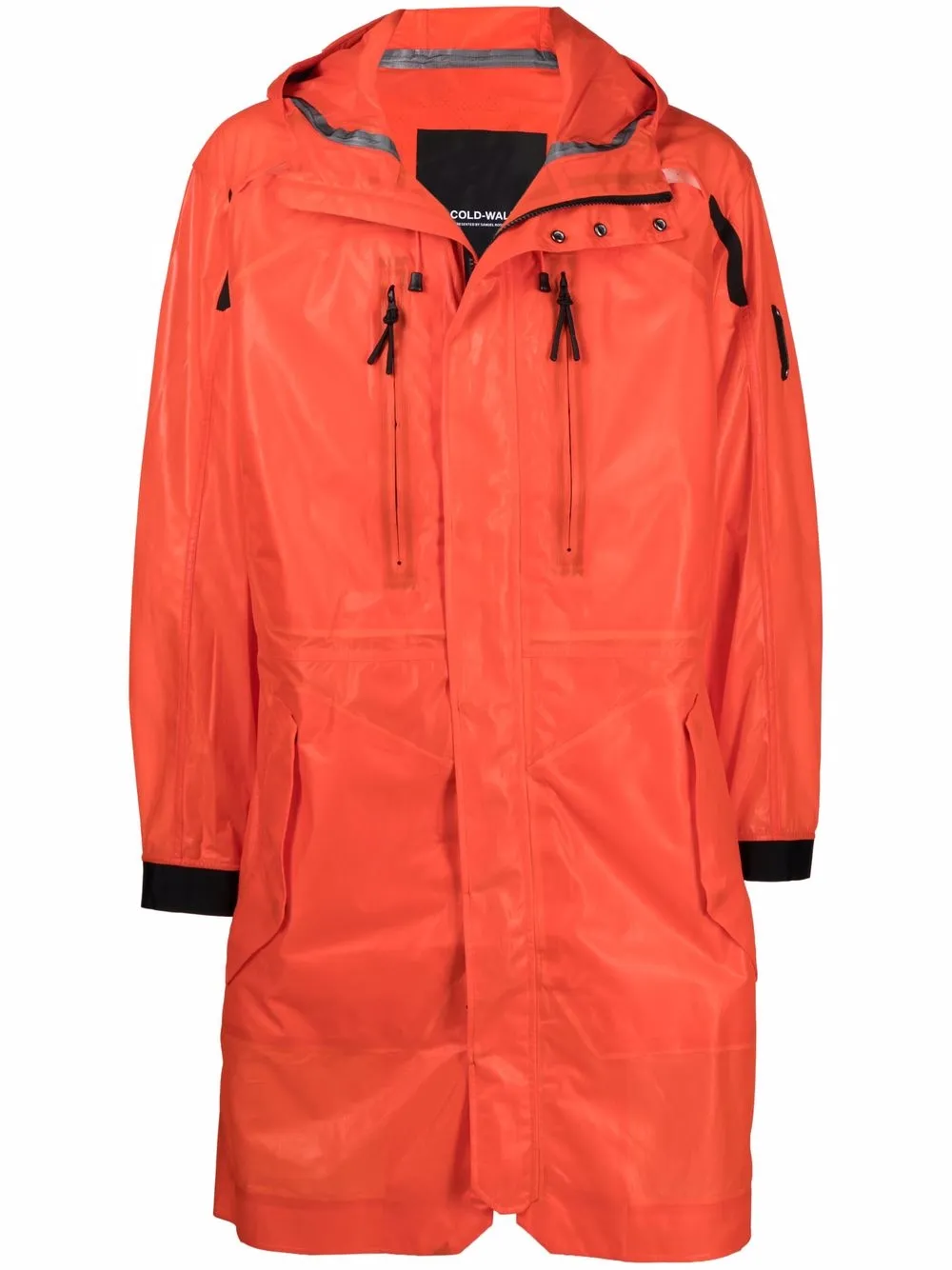 

A-COLD-WALL* impermeable con capucha - Naranja