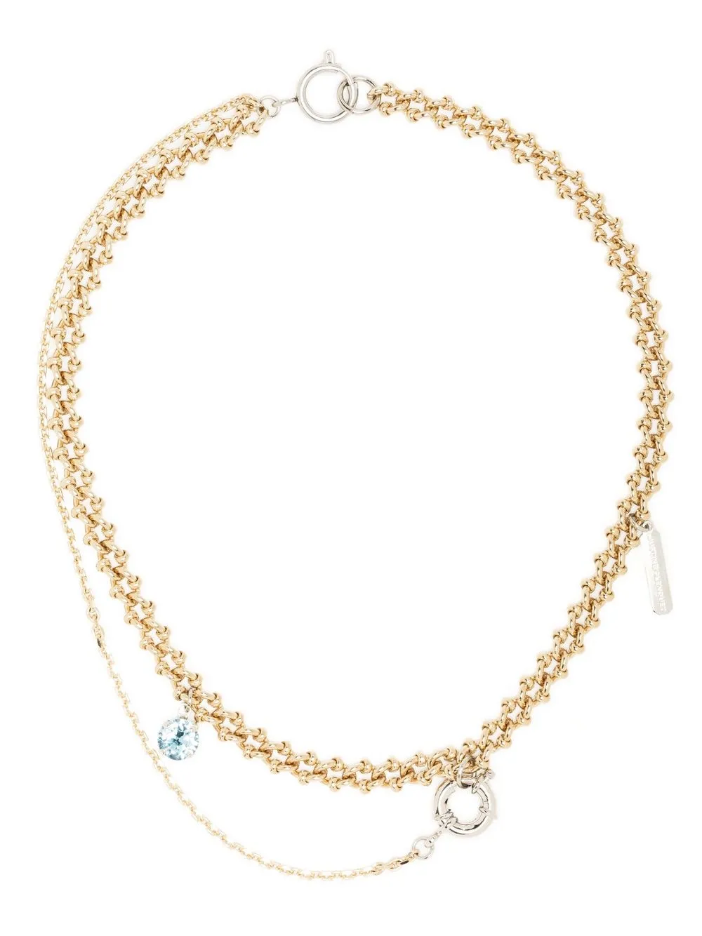 

Justine Clenquet crystal-detail 24kt gold-plated necklace