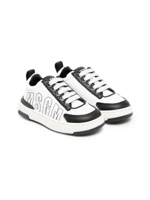 MSGM Kids logo-print lace-up sneakers