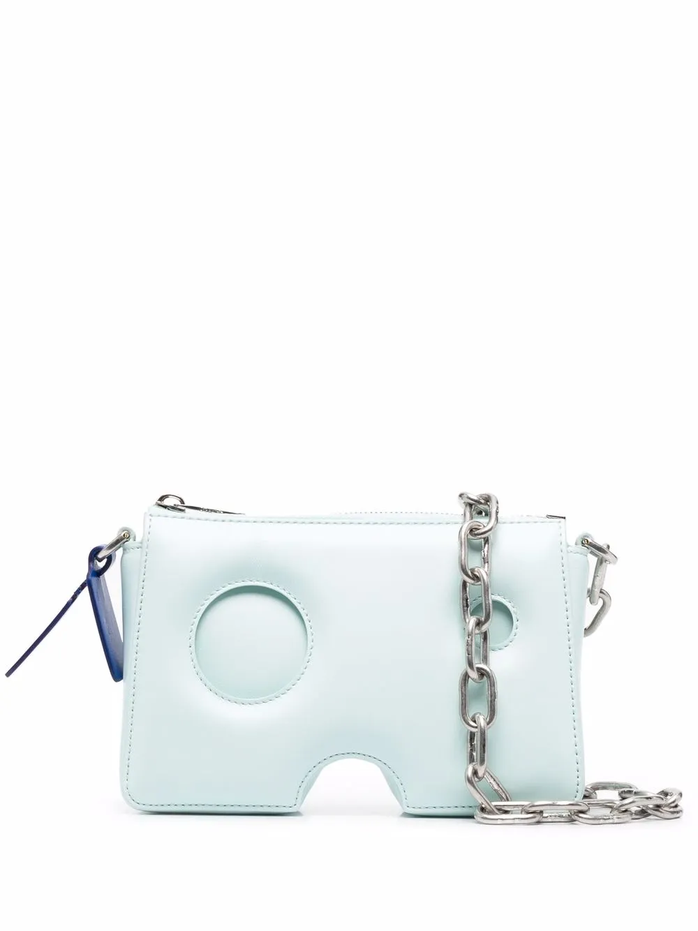 

Off-White Burrow-20 leather shoulder bag - Blue