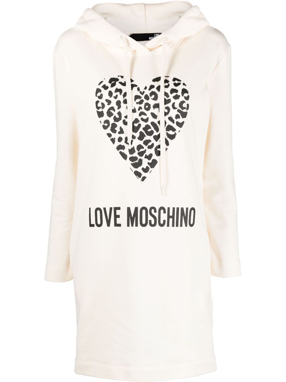 Love Moschino logo-print hooded dress Women