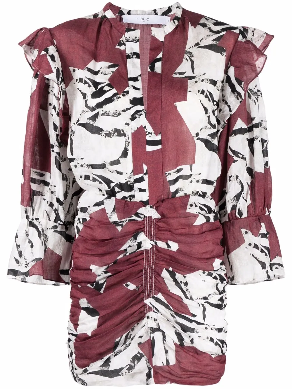 

IRO Hura abstract-print minidress - Red