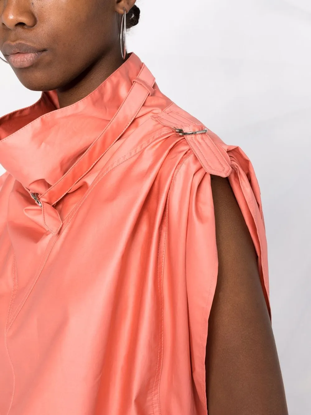  Isabel Marant Belt-detail Funnel-neck Blouse - Pink 