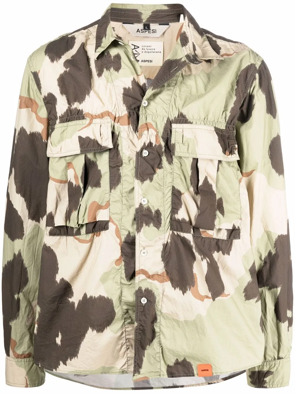 

ASPESI camisa con estampado militar - Verde