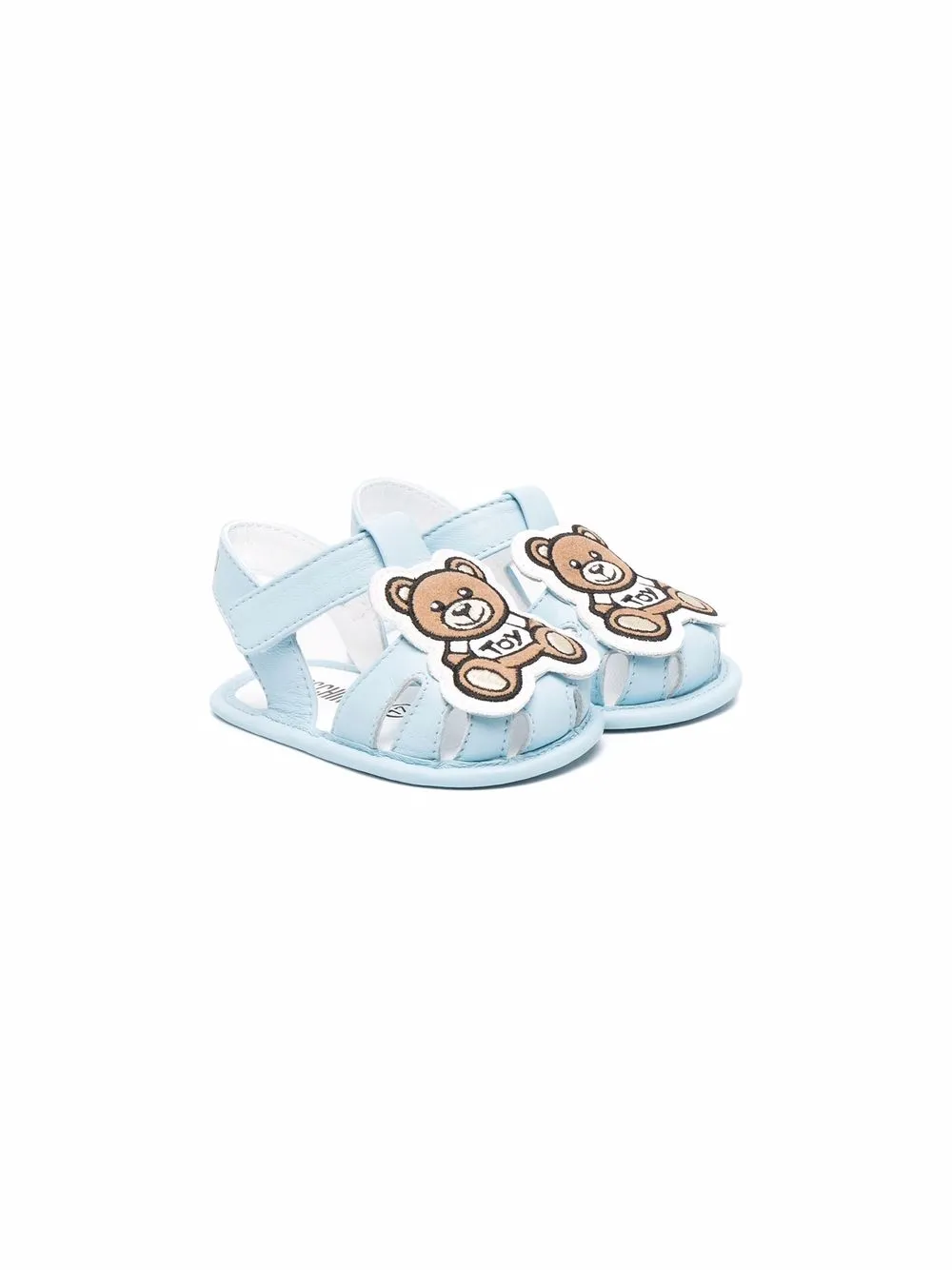 

Moschino Kids Toy Bear patch sandals - Blue