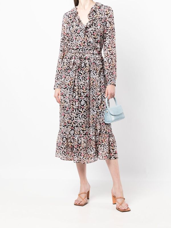 MICHAEL MICHAEL KORS Printed hammered satin midi dress  Sale up to 70 off   THE OUTNET