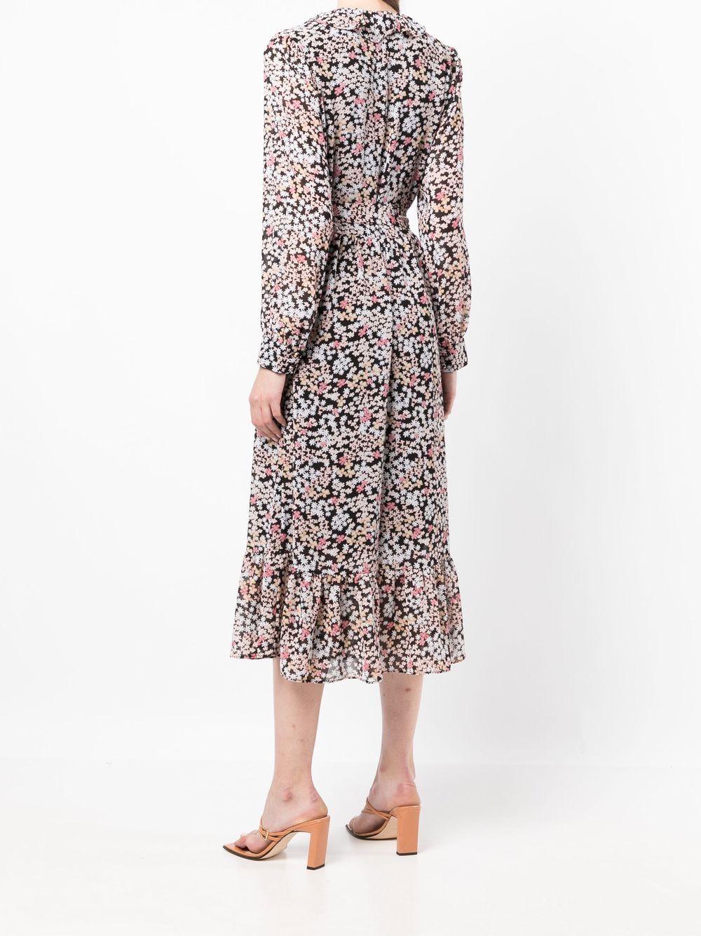 Michael Michael Kors Mod Garden Wrap Midi Dress In Rosewater | ModeSens